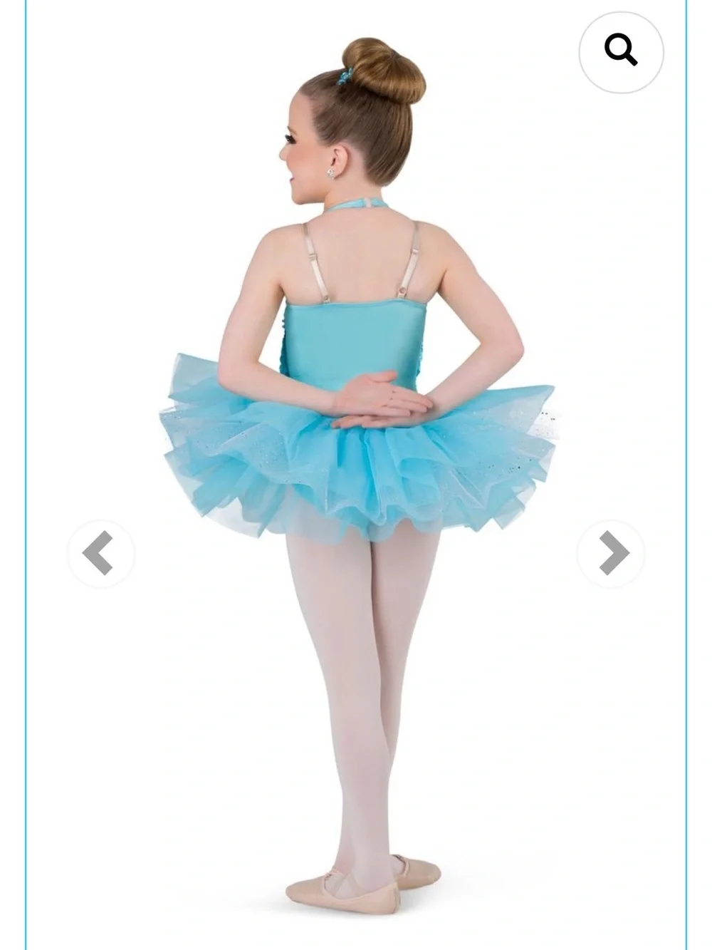 Dancing on Air Sparkling Aqua Fringe and Tutu Dance Costume - Size: LC